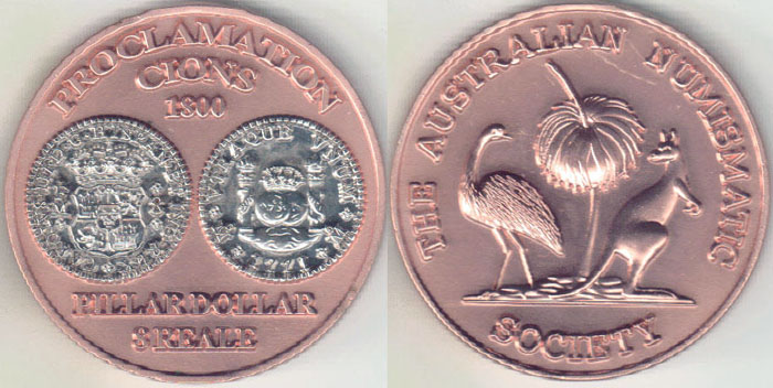 Australia ANS Medallion (Pillar Dollar) A005901